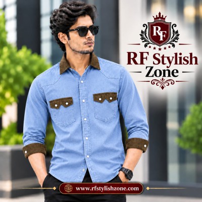Denim Full sleeve Stylish Shart (Denim Febrick)2026